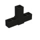 T TYPE 3 WAY CONNECTOR 20x20 / BLACK